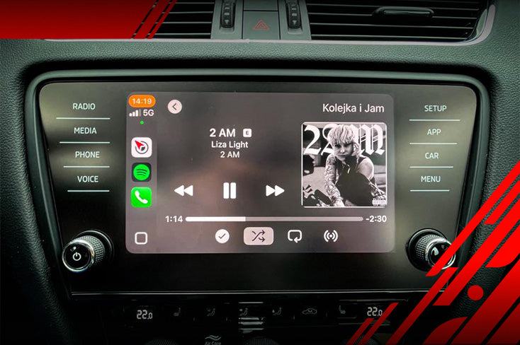2 Displayschutzfolien für Skoda Octavia 3 8" Bolero (2017-2020) Anti-Fingerprint, Matt
