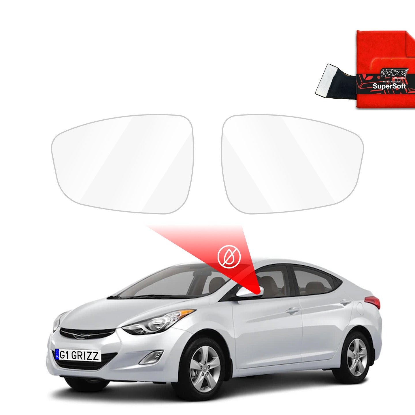 Rain protection film for exterior mirrors
