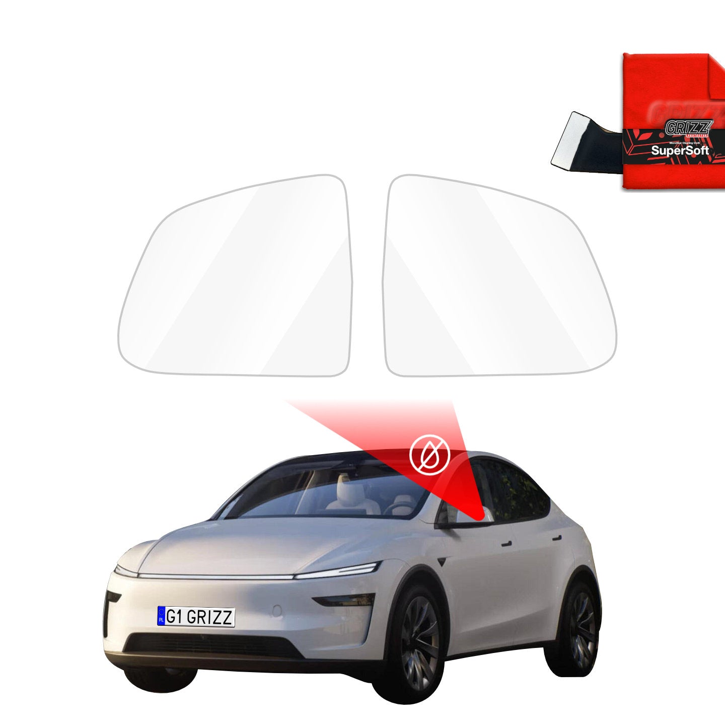 Rain protection film for exterior mirrors