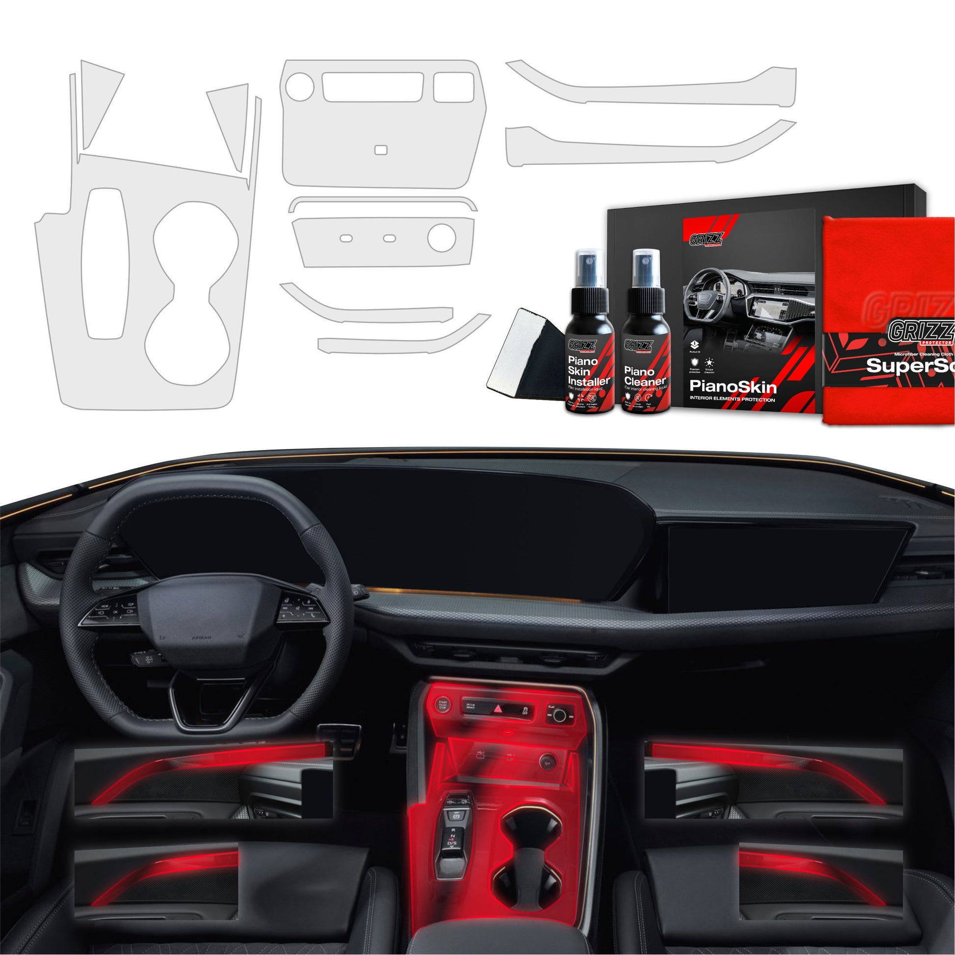 Scratch-resistant film for automotive interior elements