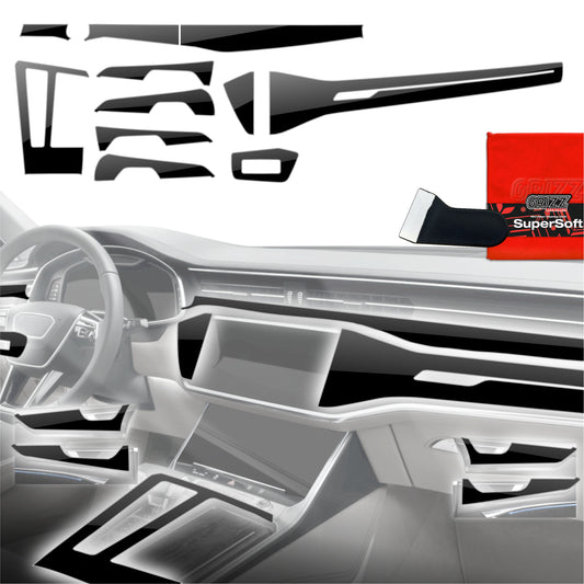 Scratch-resistant film for automotive interior elements