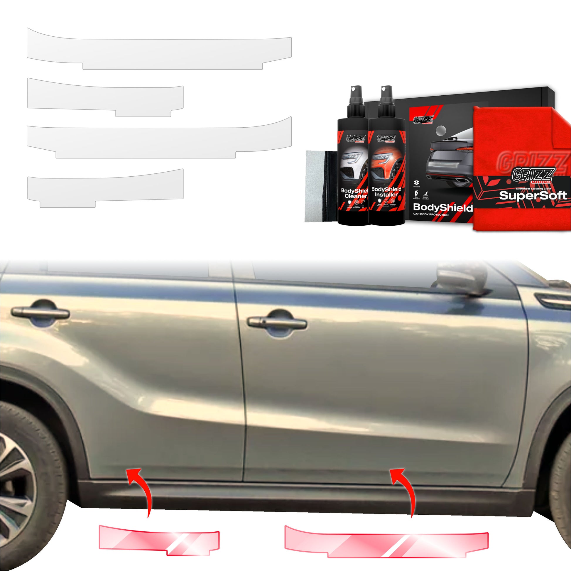 Protective film for exterior car parts – shields against scratches, chips, and scuffs