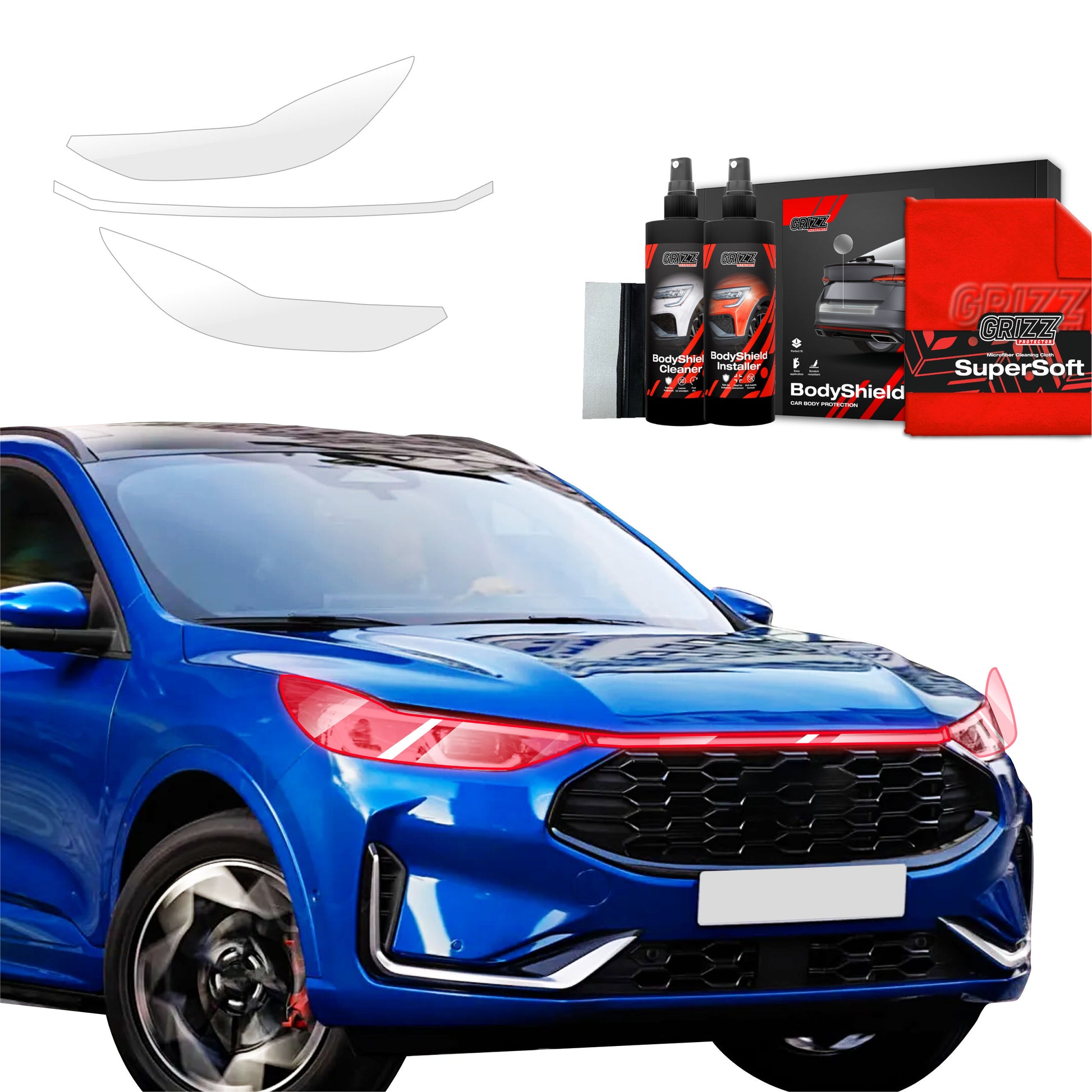 Protective film for exterior car parts – shields against scratches, chips, and scuffs