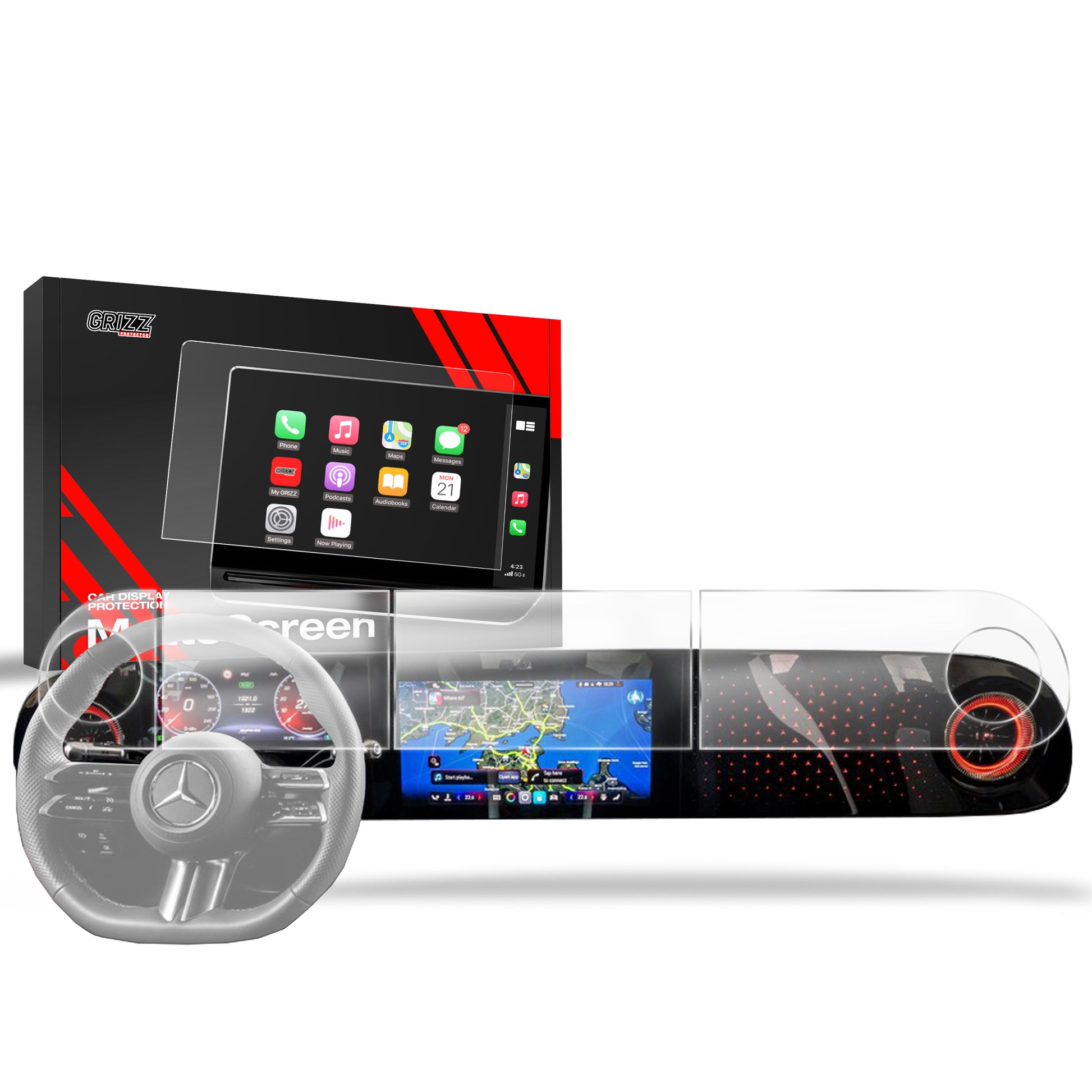 Anti-fingerprint screen protector car examples