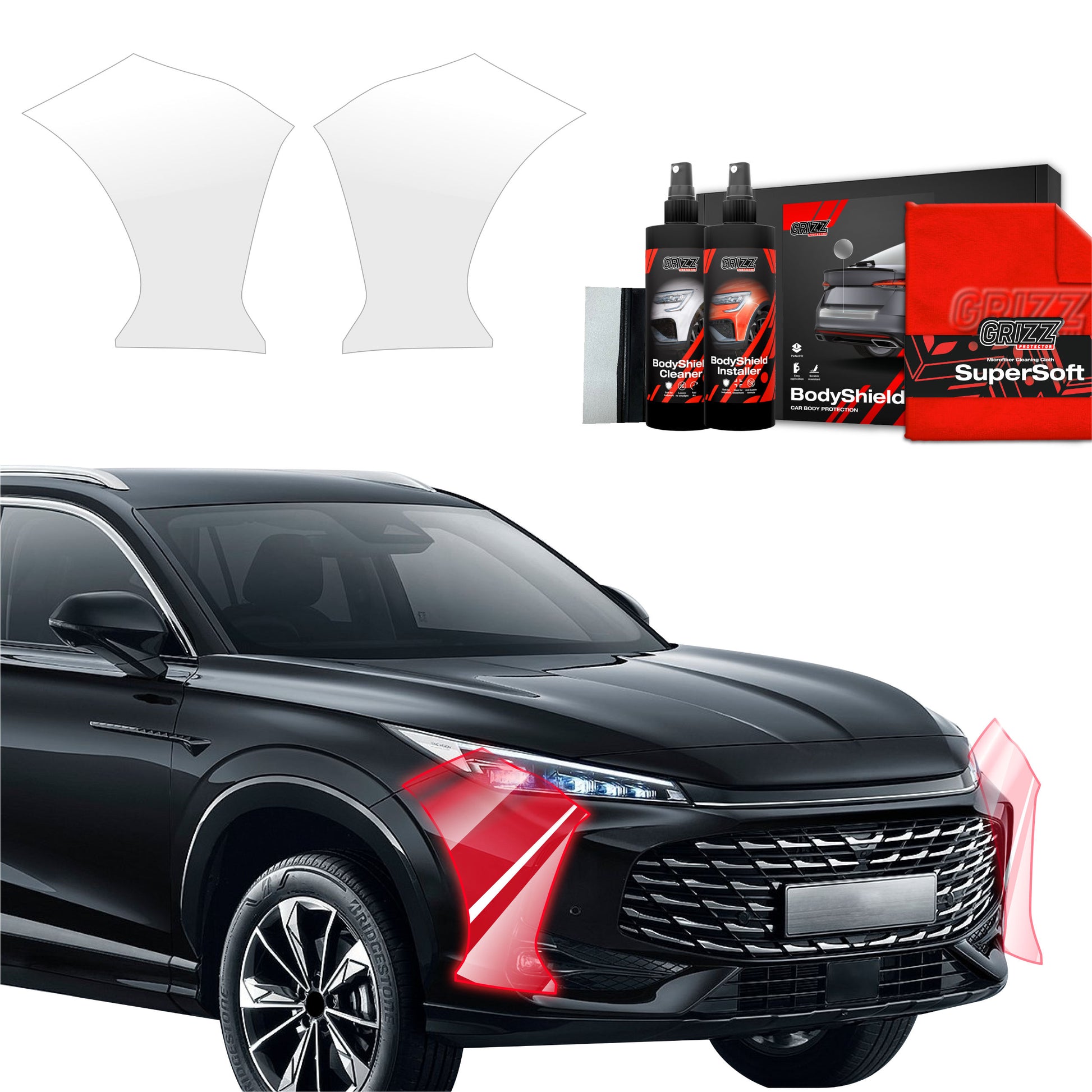 Protective film for exterior car parts – shields against scratches, chips, and scuffs