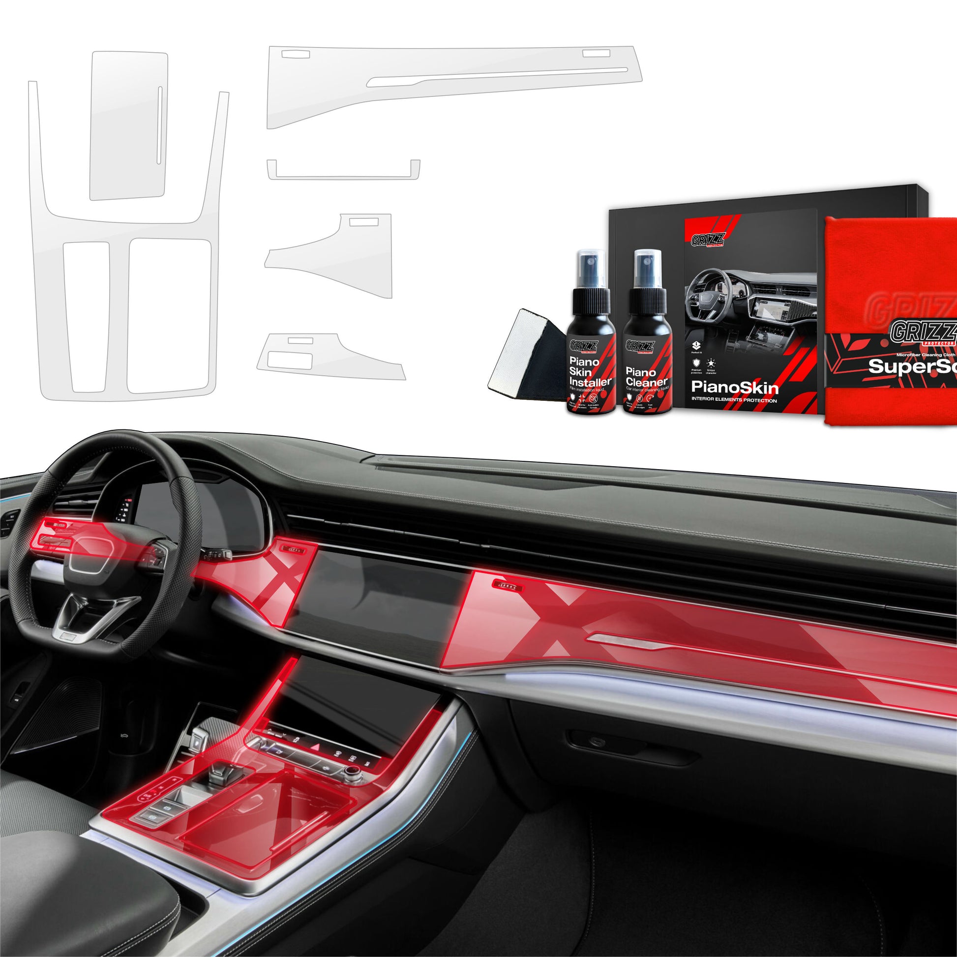 Scratch-resistant film for automotive interior elements