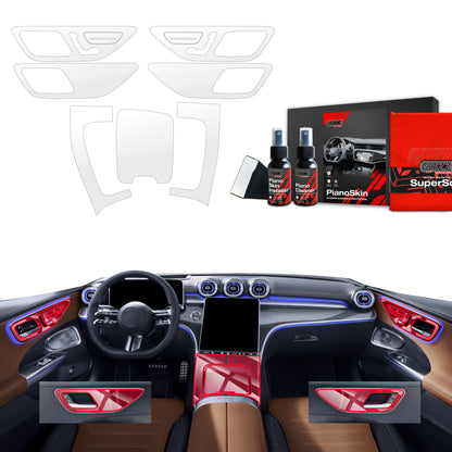 Scratch-resistant film for automotive interior elements