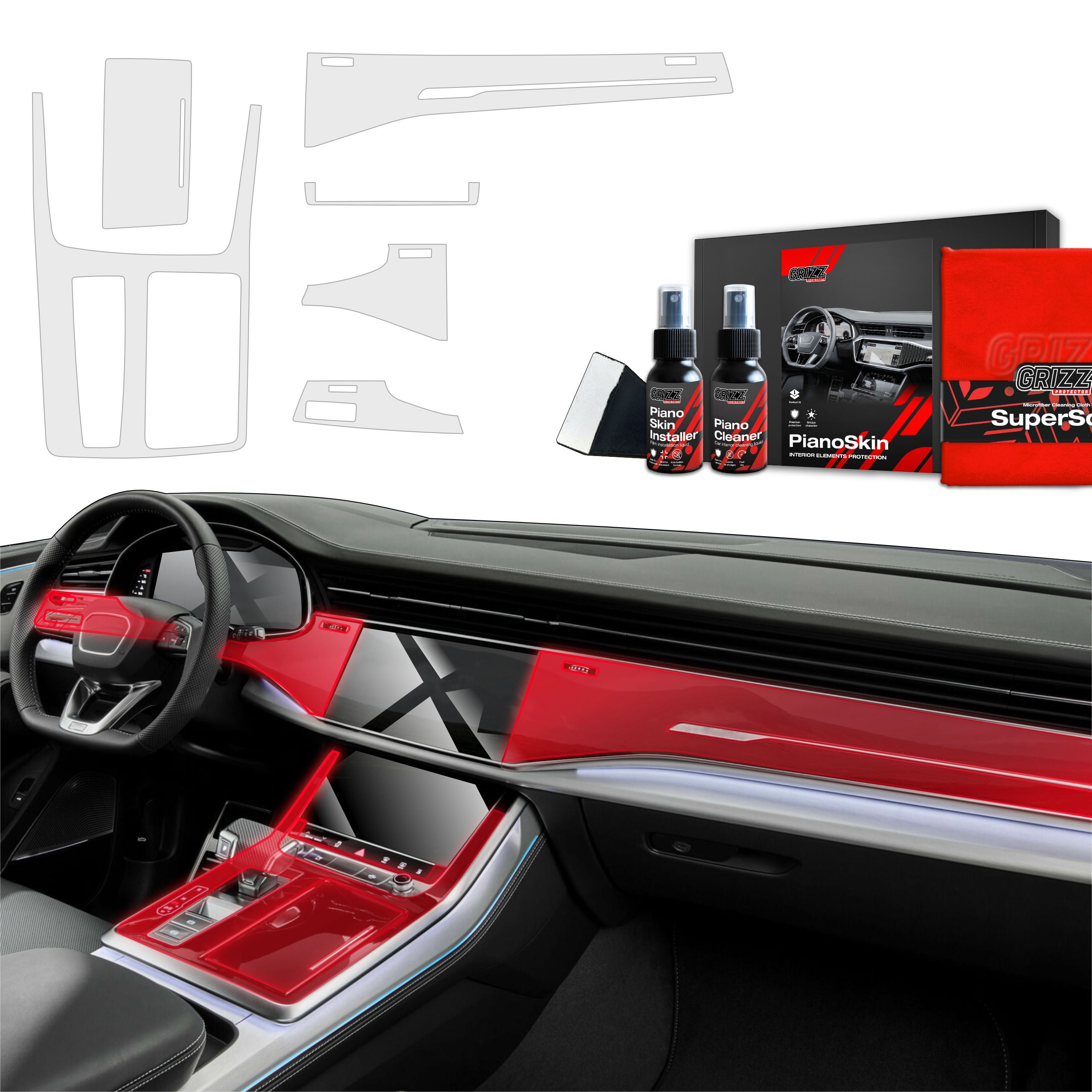 Piano Skin Folien für Audi - Matt & Klar