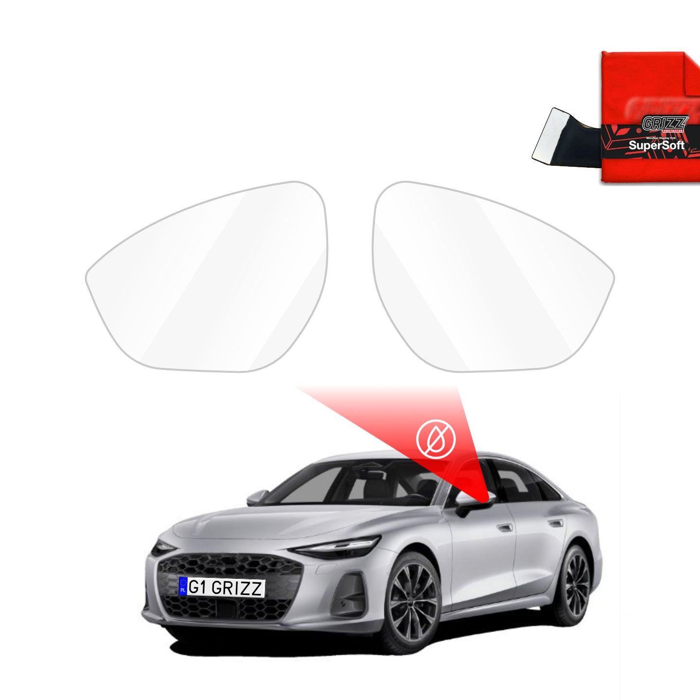 Rain protection film for exterior mirrors