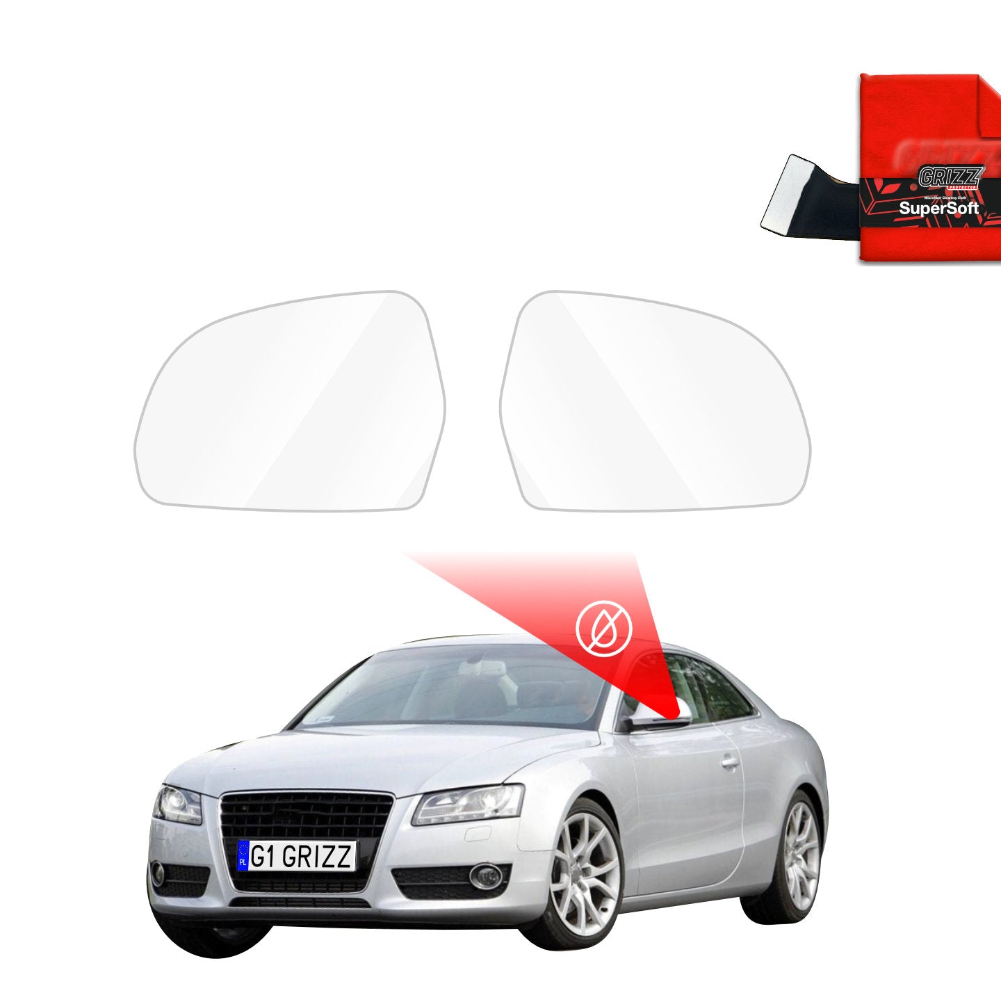 Rain protection film for exterior mirrors