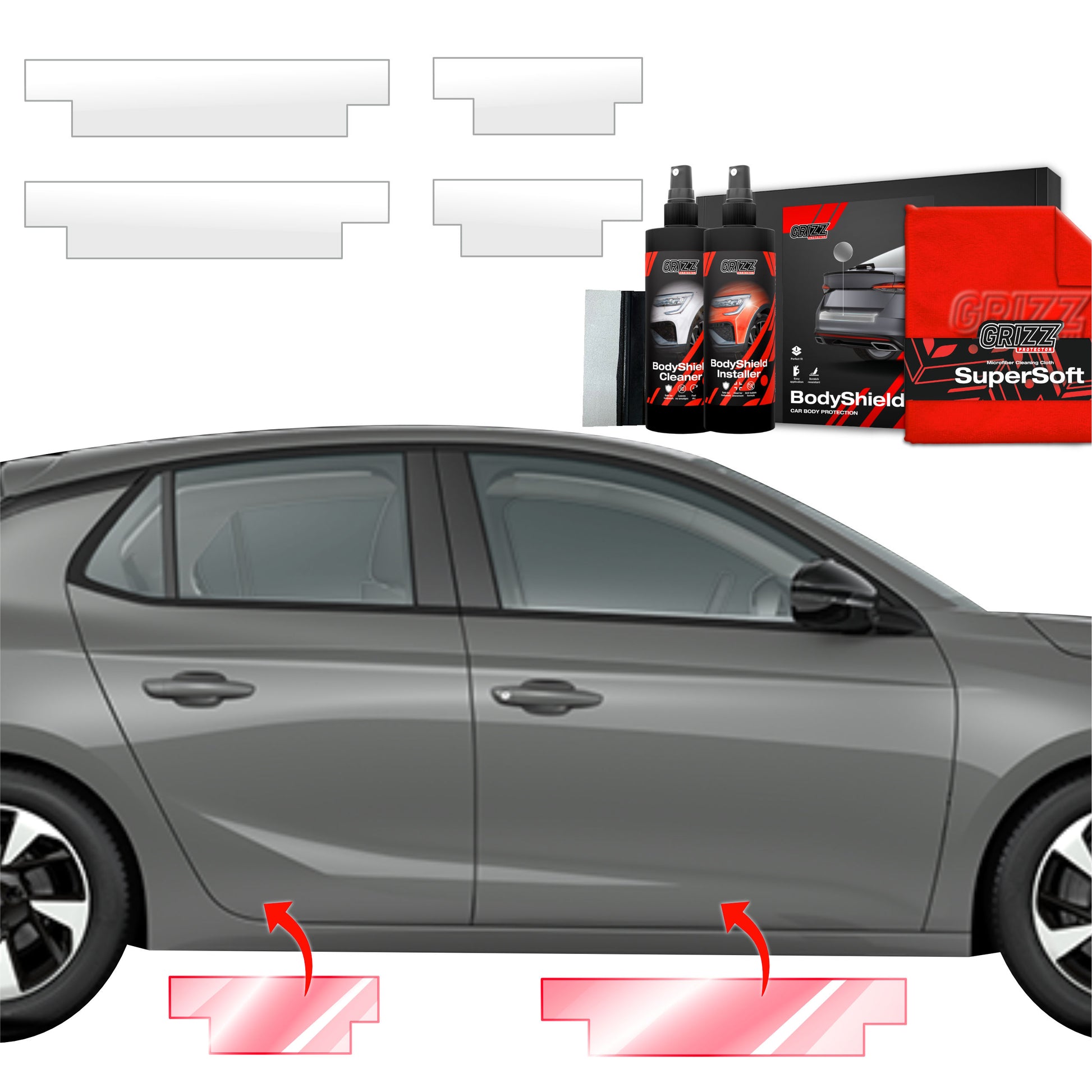 Protective film for exterior car parts – shields against scratches, chips, and scuffs