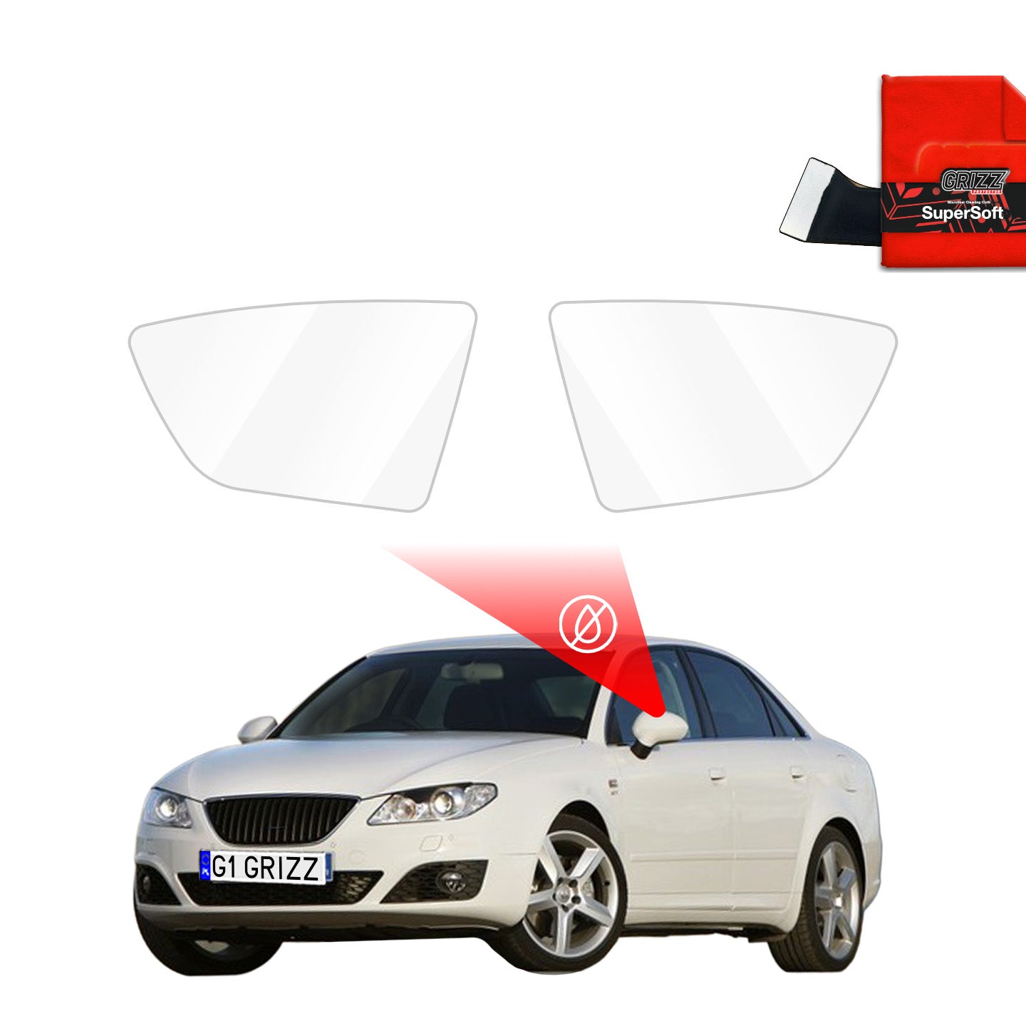 Rain protection film for exterior mirrors