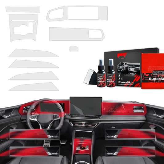 Scratch-resistant film for automotive interior elements