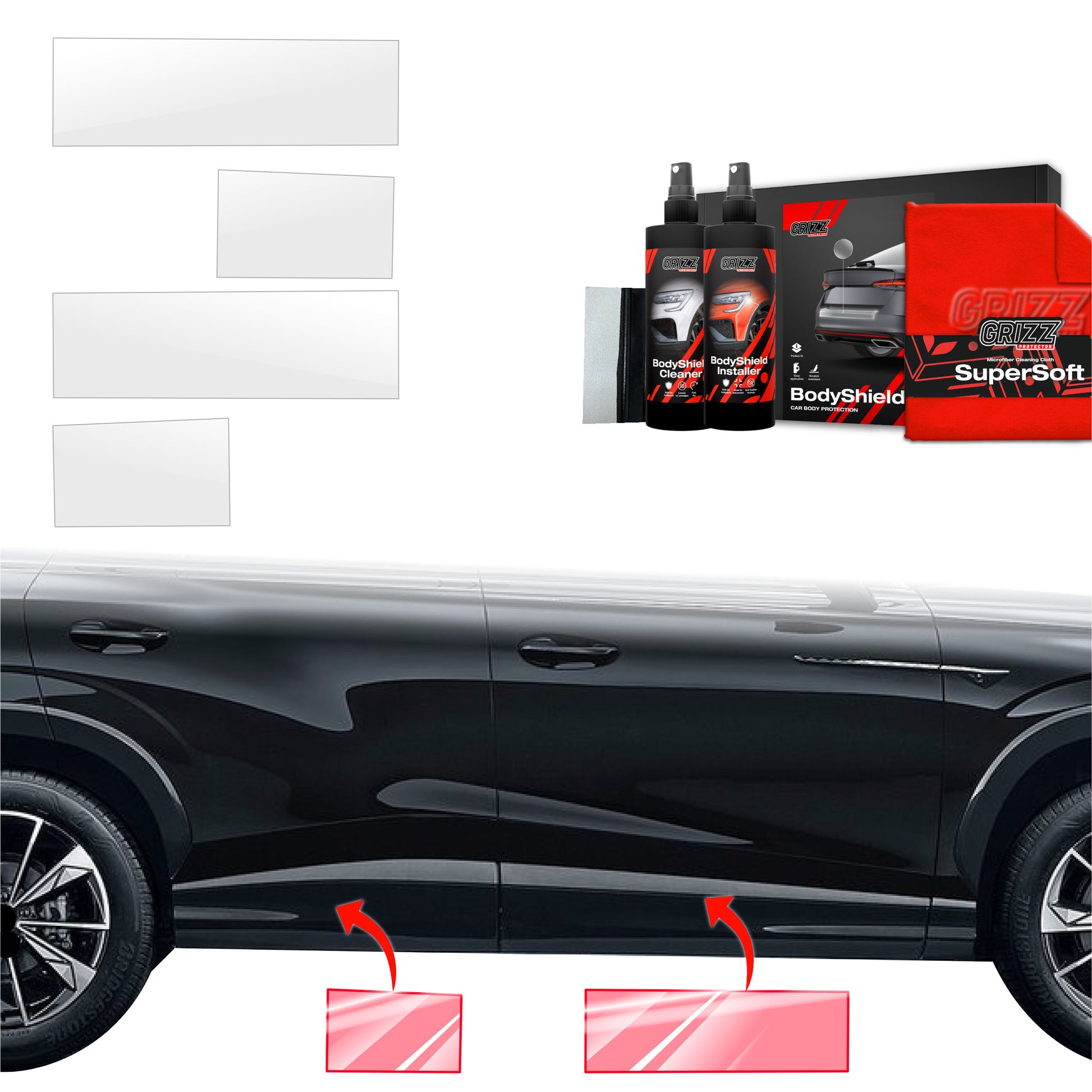 Protective film for exterior car parts – shields against scratches, chips, and scuffs