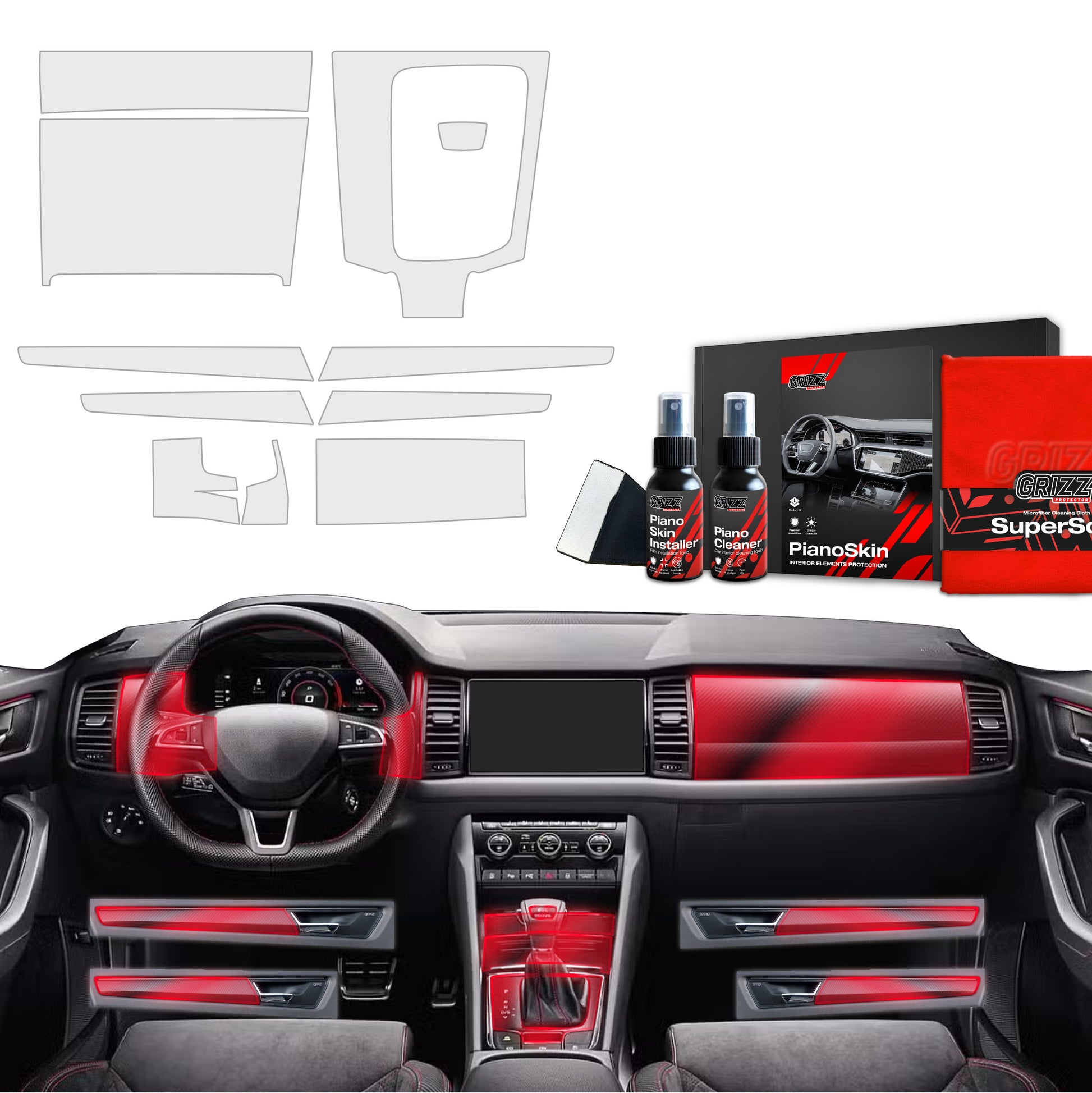 Scratch-resistant film for automotive interior elements