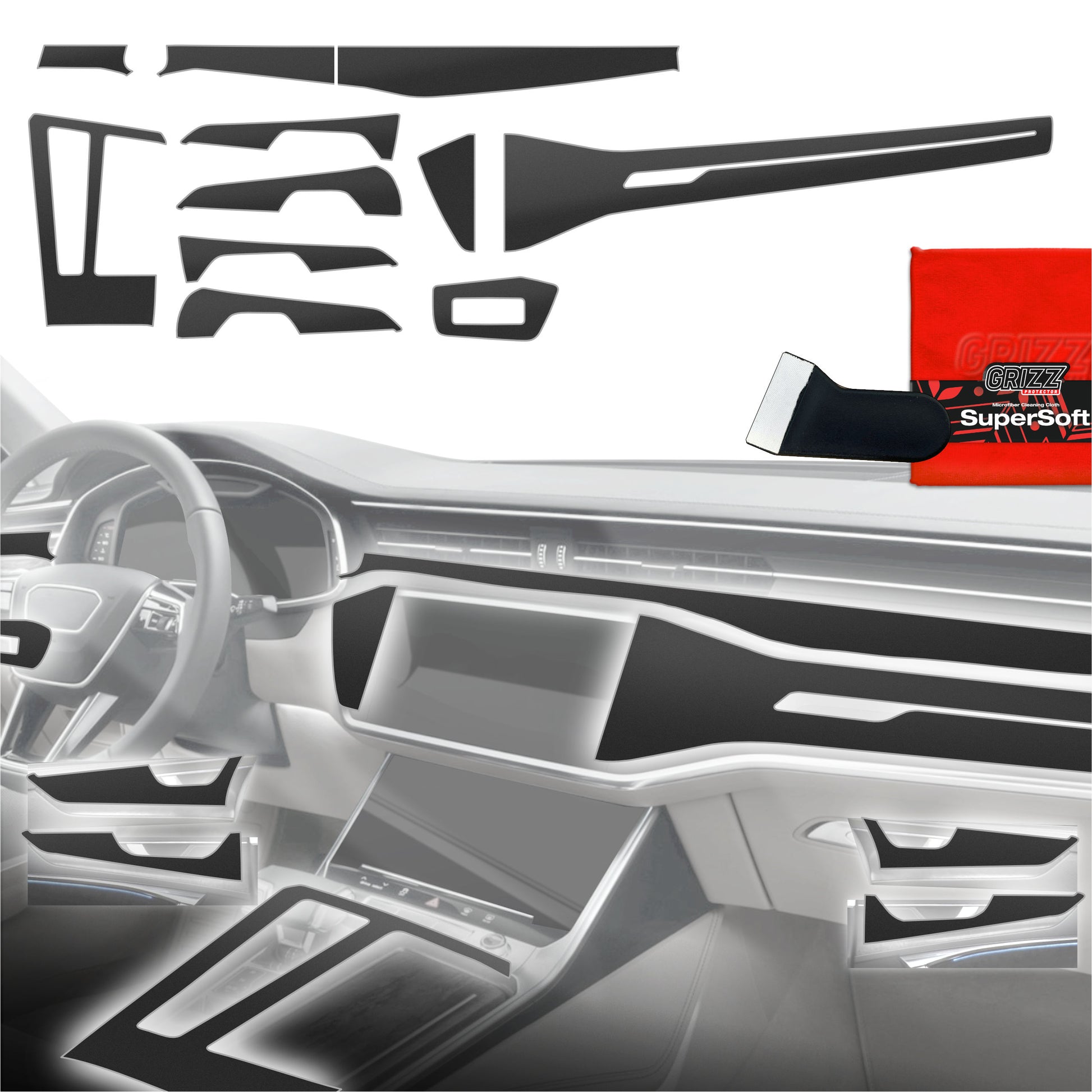 Scratch-resistant film for automotive interior elements