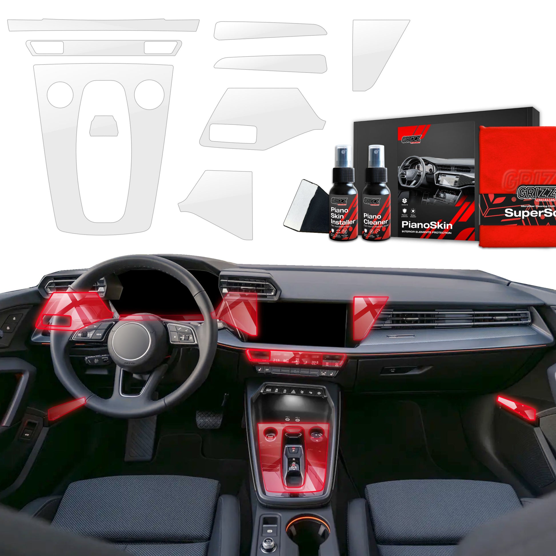 Scratch-resistant film for automotive interior elements