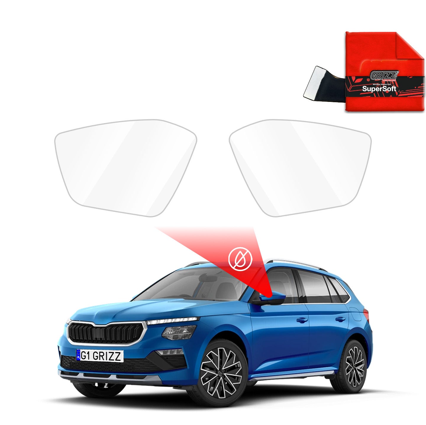 Rain protection film for exterior mirrors