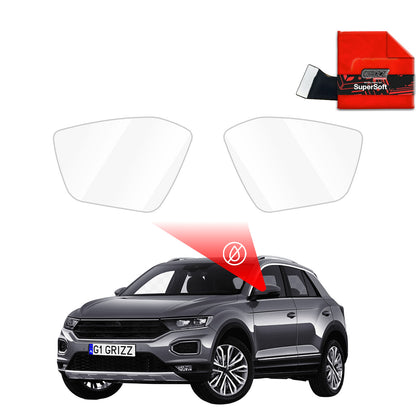 Rain protection film for exterior mirrors