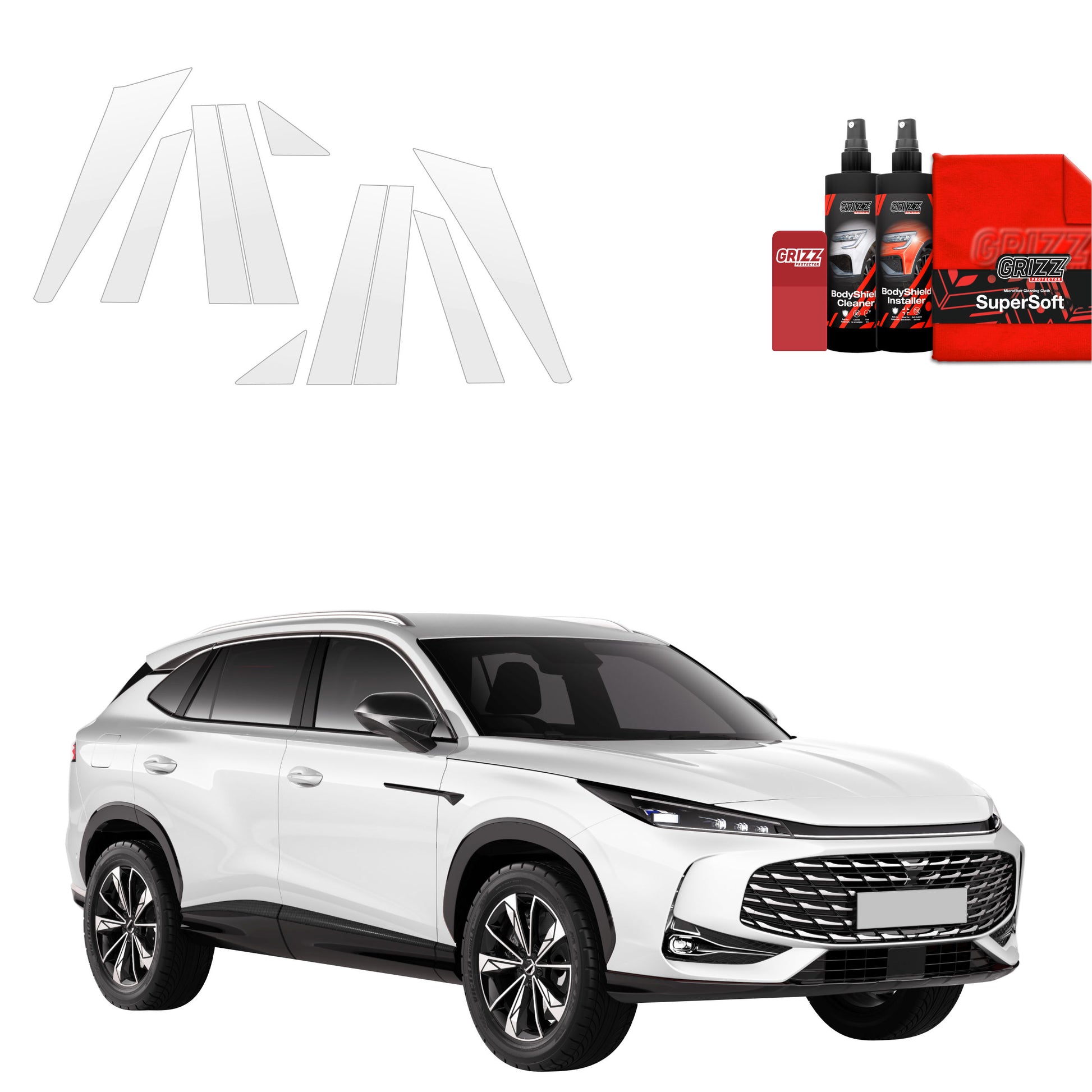 Protective film for exterior car parts – shields against scratches, chips, and scuffs