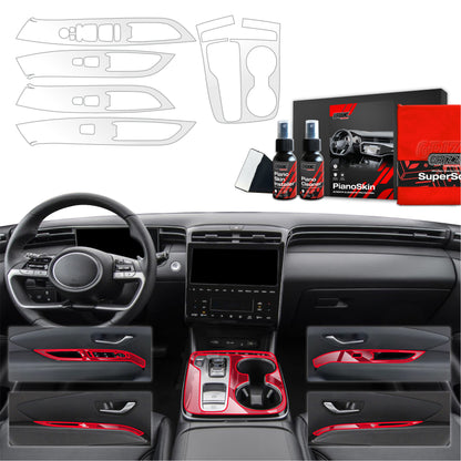 Scratch-resistant film for automotive interior elements