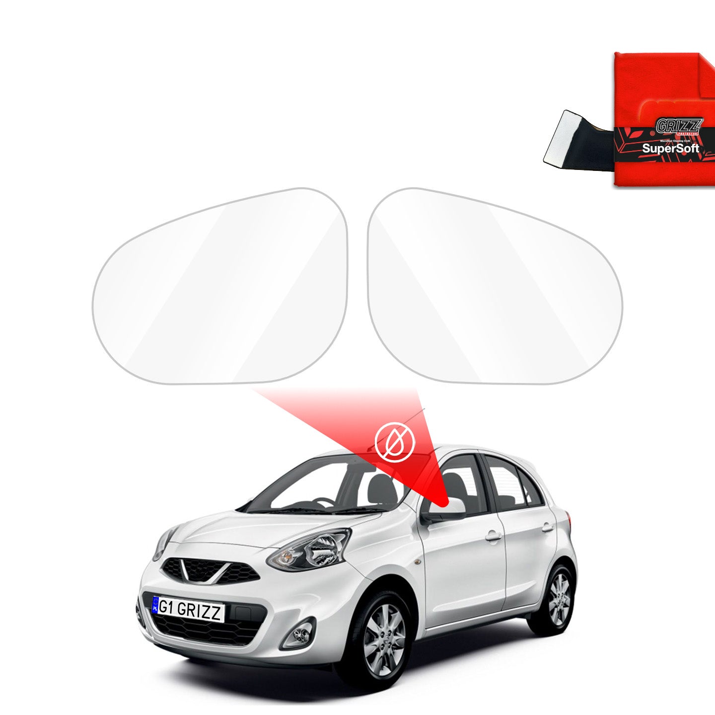 Rain protection film for exterior mirrors