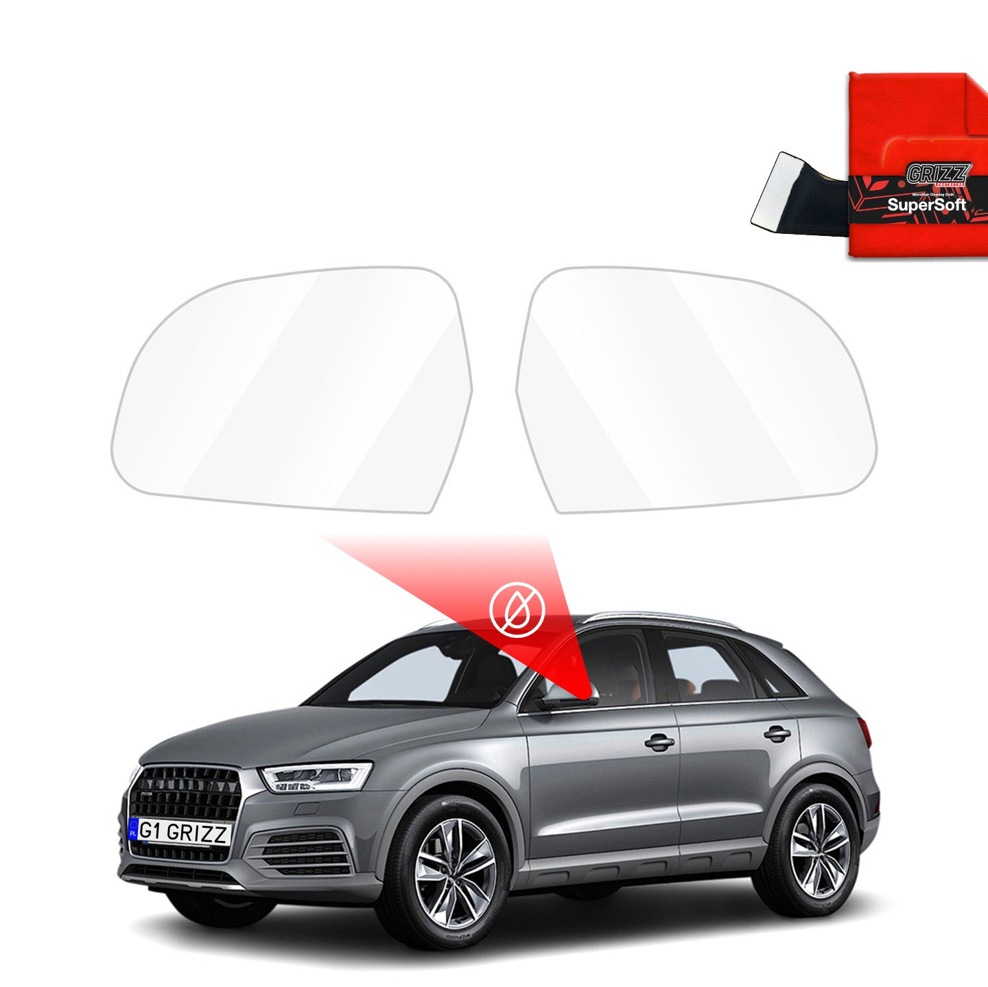 Rain protection film for exterior mirrors