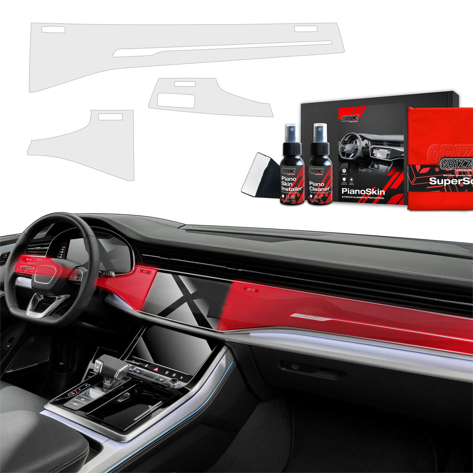 Scratch-resistant film for automotive interior elements