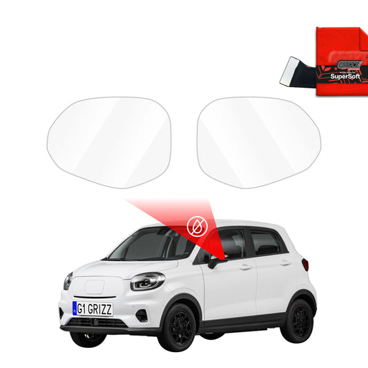 Rain protection film for exterior mirrors