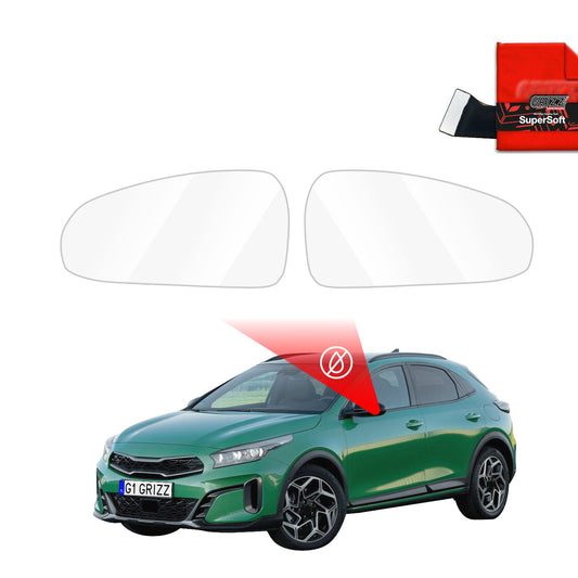 Rain protection film for exterior mirrors