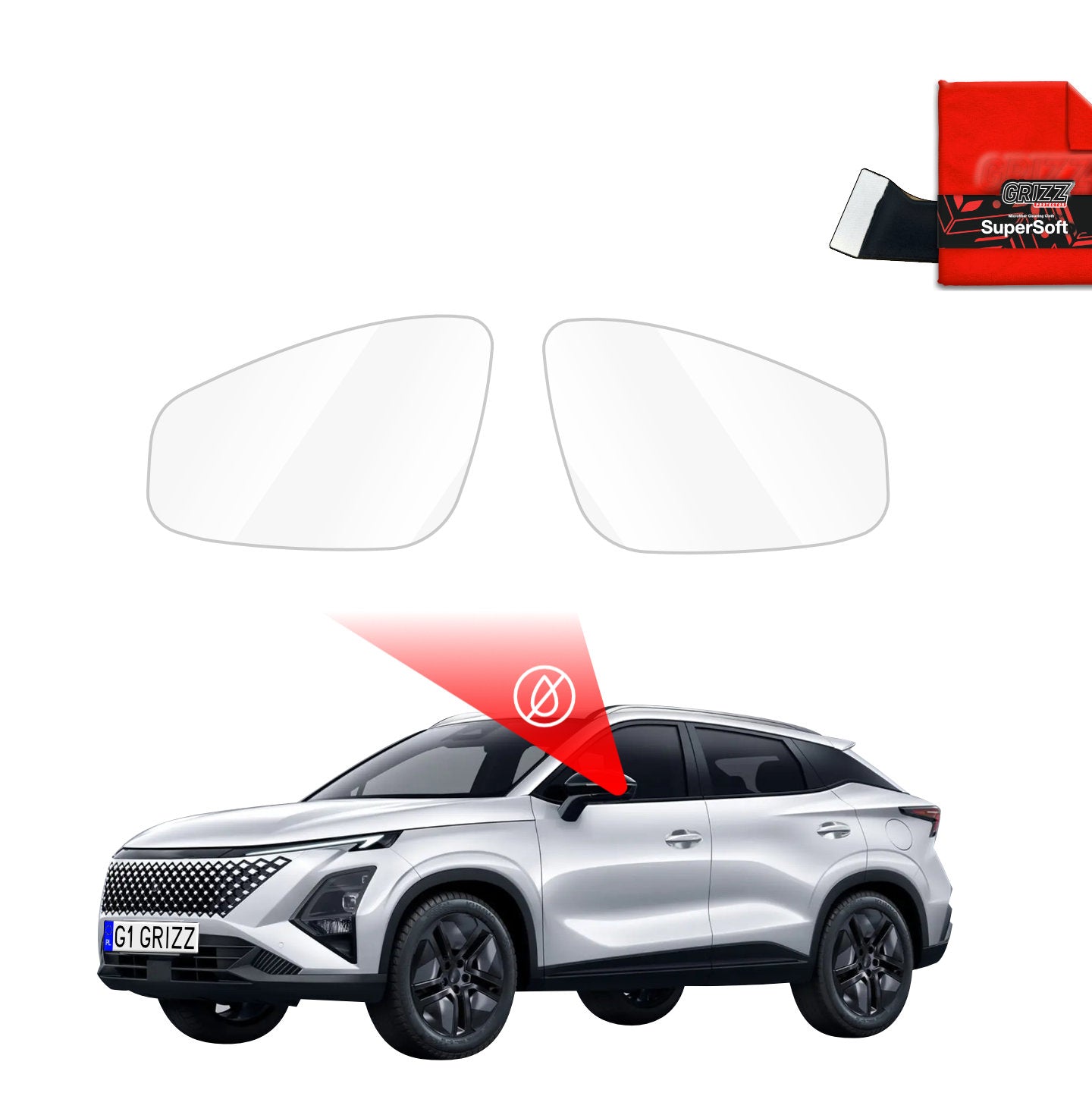 Rain protection film for exterior mirrors
