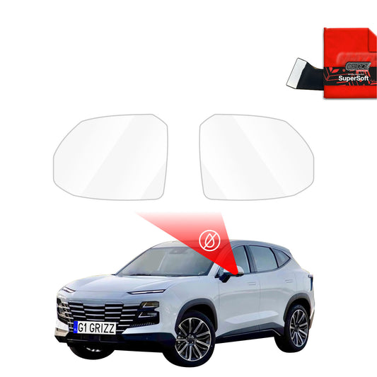 Rain protection film for exterior mirrors