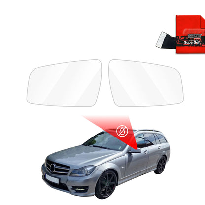 Rain protection film for exterior mirrors