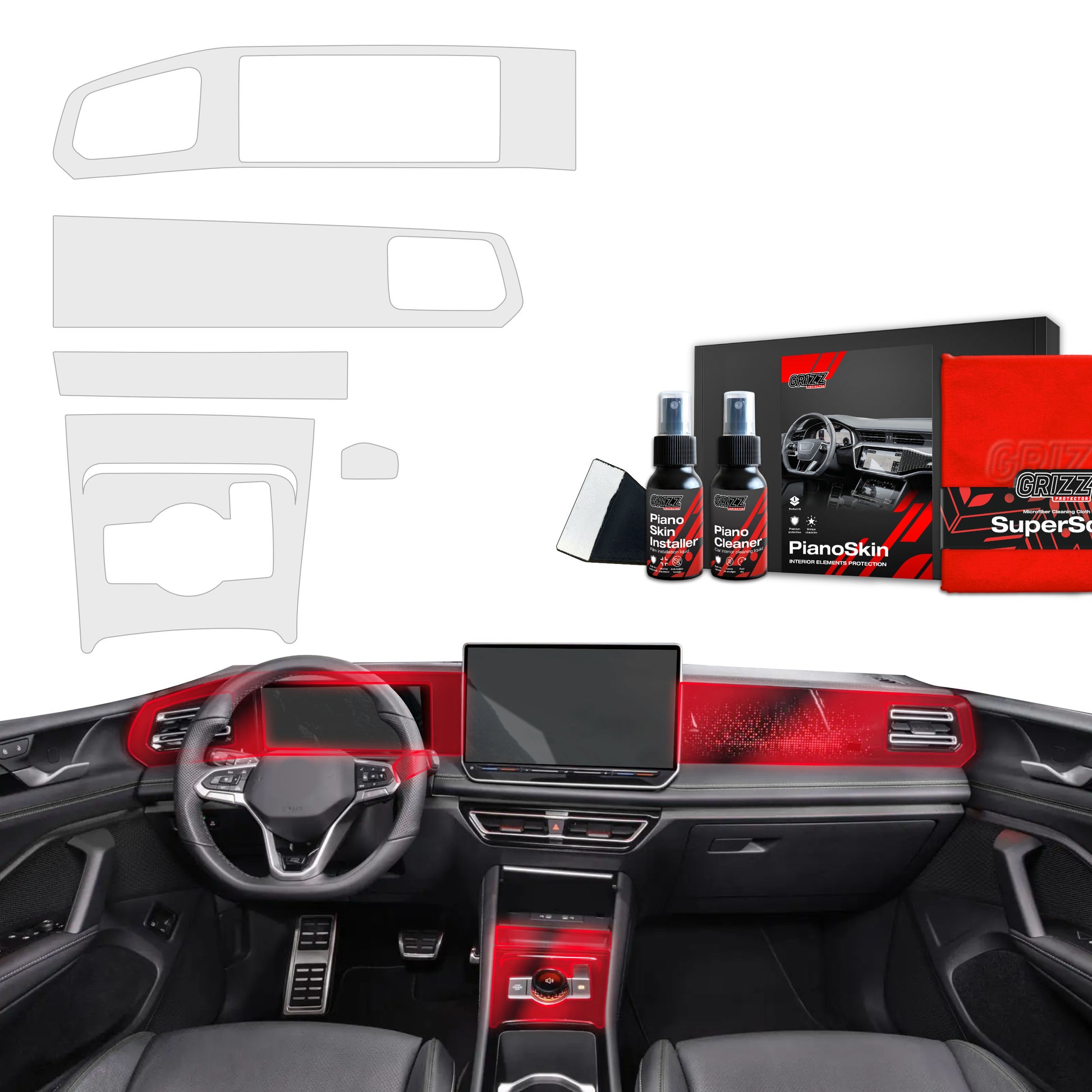 Scratch-resistant film for automotive interior elements