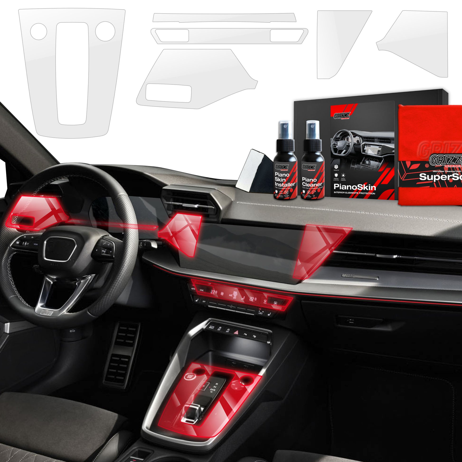 Scratch-resistant film for automotive interior elements