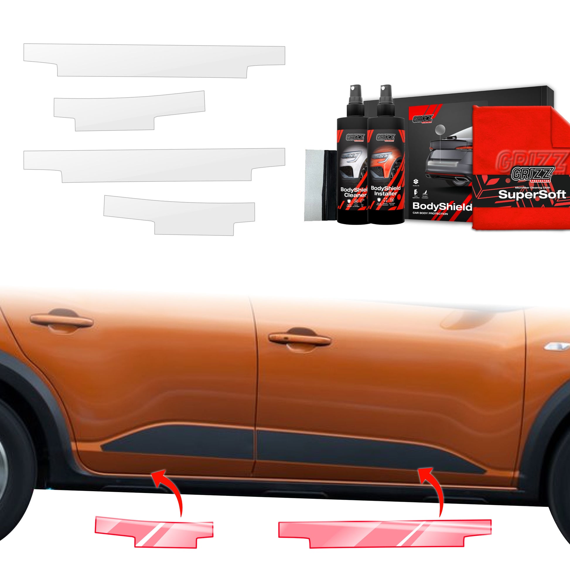 Protective film for exterior car parts – shields against scratches, chips, and scuffs