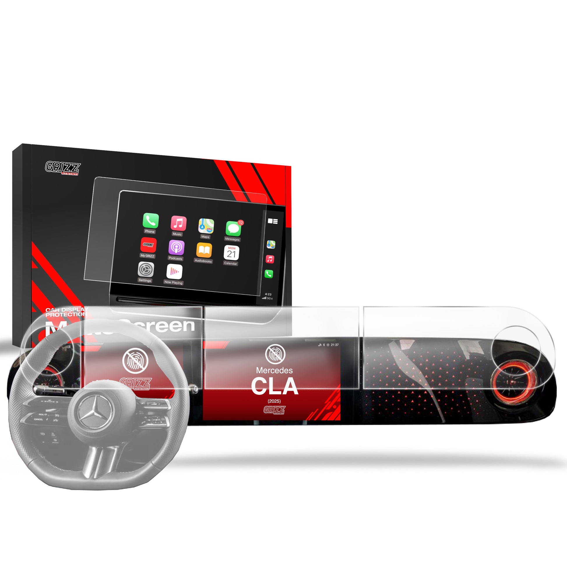 Anti-fingerprint screen protector for car touchscreen