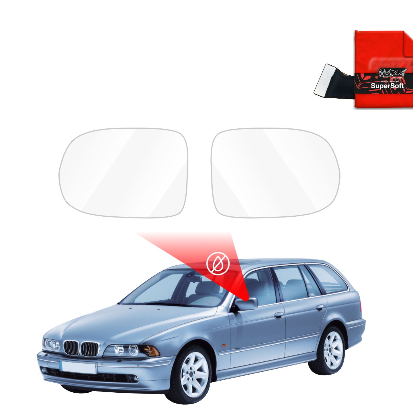 Rain protection film for exterior mirrors