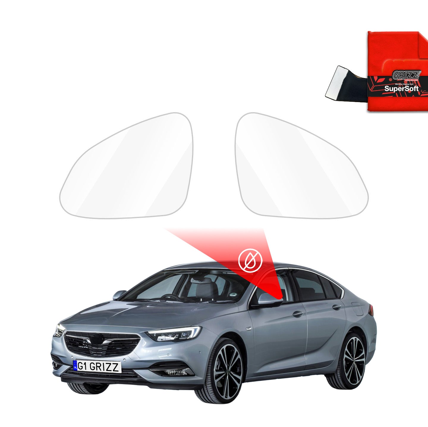 Rain protection film for exterior mirrors