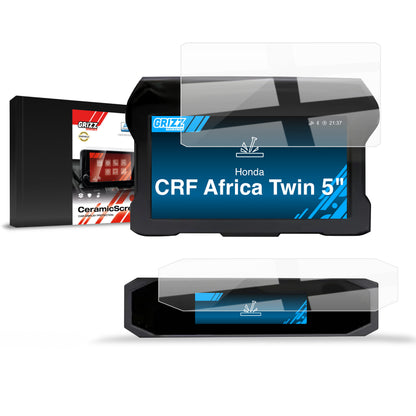 2in1 Displayschutzfolie für Honda CRF 1100L Africa Twin 5" (2020-2026) Navi Folie, Kratzfest, Klar