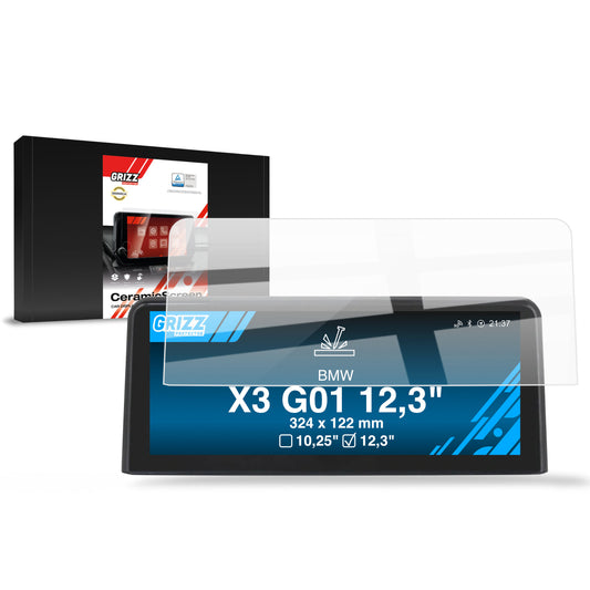 Displayschutzfolie für BMW X3 G01 12.3" (2021-2024) Navi Folie, Kratzfest, Klar