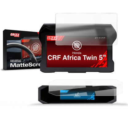 2in1 Displayschutzfolie für Honda CRF 1100L Africa Twin 5" (2020-2026) Anti-Fingerprint, Matt