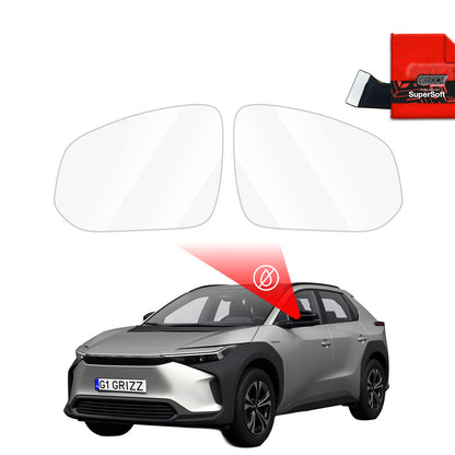 Rain protection film for exterior mirrors