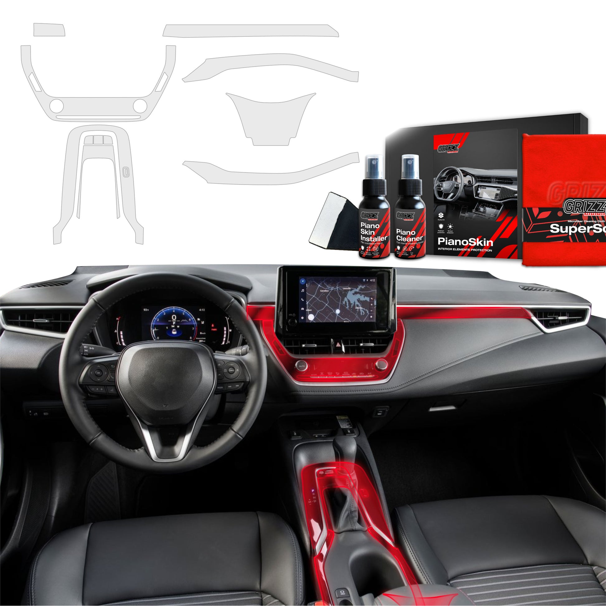 Scratch-resistant film for automotive interior elements