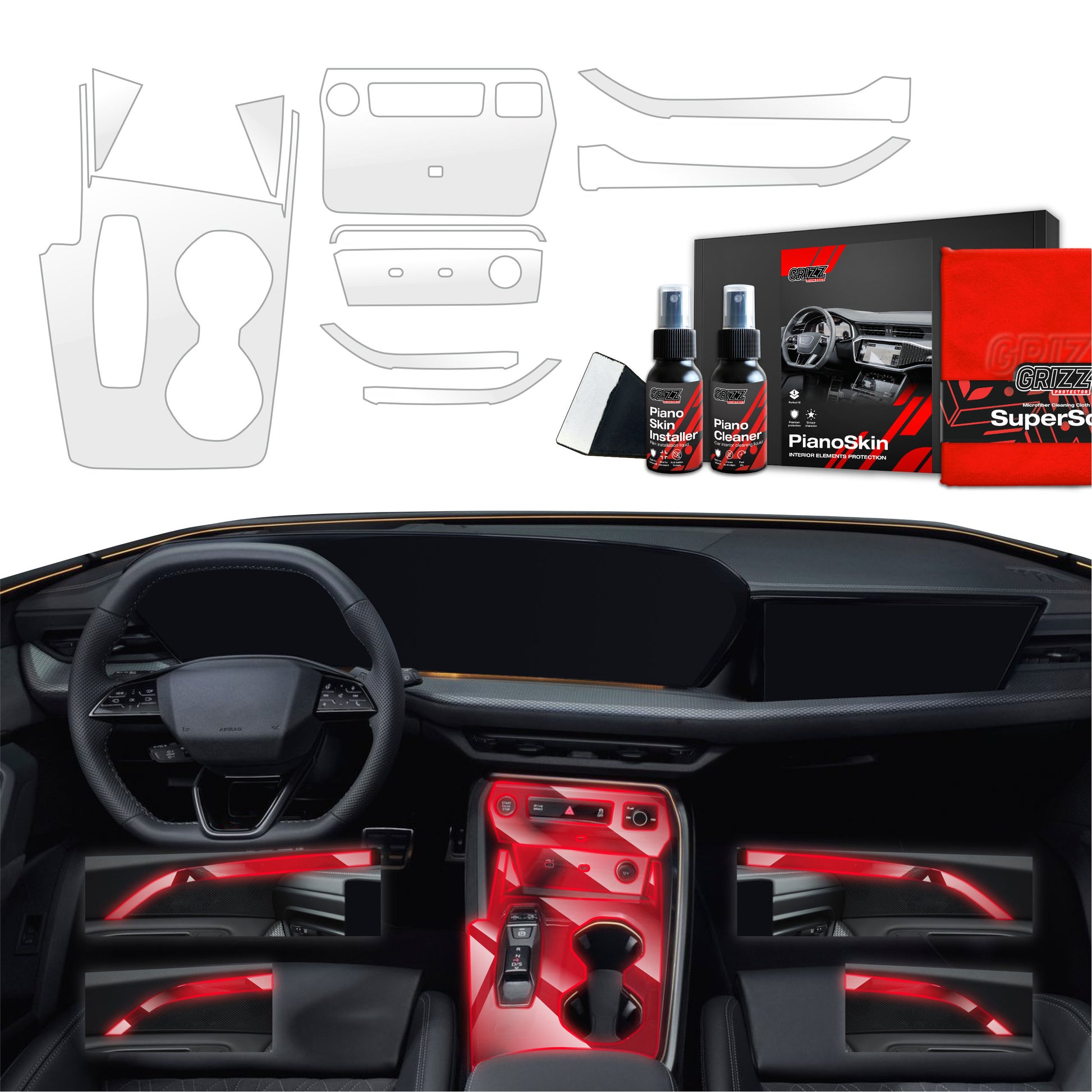 Scratch-resistant film for automotive interior elements