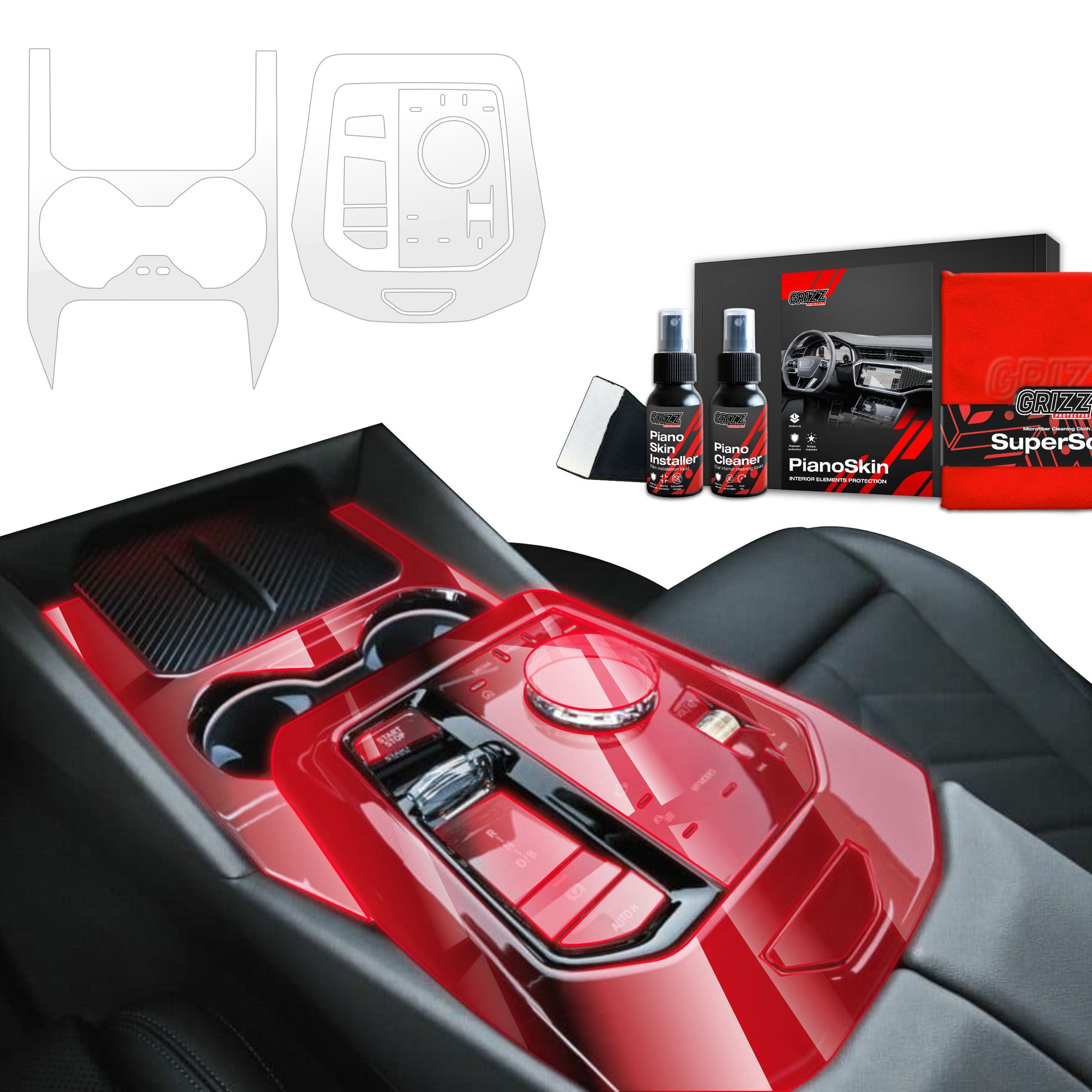 Scratch-resistant film for automotive interior elements