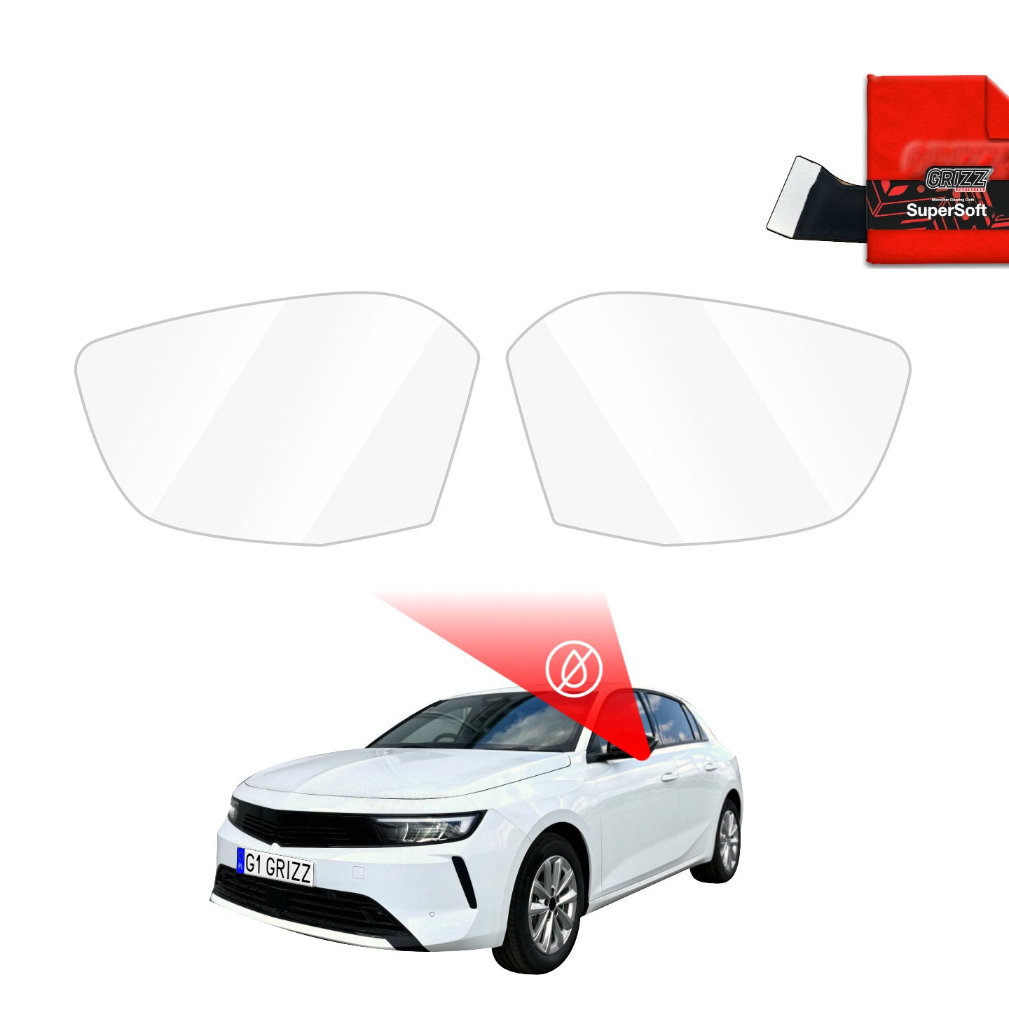 Rain protection film for exterior mirrors