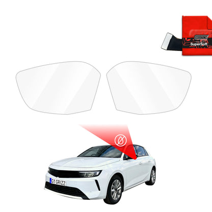 Rain protection film for exterior mirrors