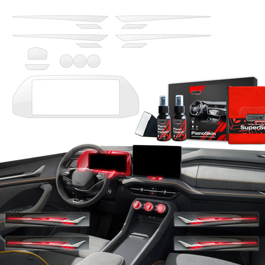 Scratch-resistant film for automotive interior elements