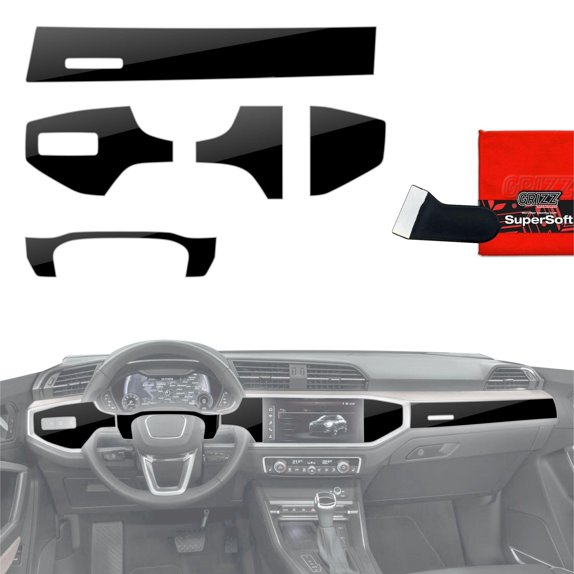 Scratch-resistant film for automotive interior elements
